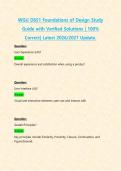 WGU D651&sol; WGUD651 Foundations of Design PACKAGE DEAL&vert; BUNDLE contains the latest OA and updated study guide with verified solutions - Everything you need to pass WGU D651 is here&excl;&excl;