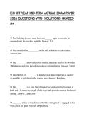 IEC 1ST YEAR MID-TERM ACTUAL EXAM PAPER 2026 QUESTIONS WITH SOLUTIONS GRADED A&plus;