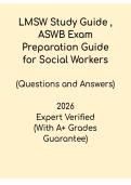 LMSW Study Guide PDF &vert; ASWB Exam Preparation for Social Workers