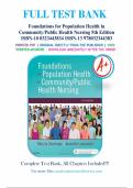 Test Bank For Foundations for Population Health in Community Public Health Nursing 5th Edition by Marcia Stanhope&comma; 9780323443838
