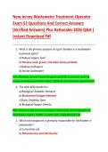 New Jersey Wastewater Treatment Operator  Exam S3 Questions And Correct Answers  &lpar;Verified Answers&rpar; Plus Rationales 2026 Q&A &vert;  Instant Download Pdf 