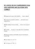 IEC LESSON 108 HW COMPREHENSIVE EXAM 2026 QUESTIONS AND SOLUTIONS 100&percnt; CORRECT