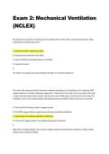 Exam 2&colon; Mechanical Ventilation NCLEX Questions & Correct Answers &vert; 2026&sol;2027 Med-Surg Practice