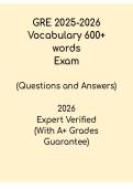 GRE 2025&ndash;2026 Vocabulary PDF &vert; 600&plus; High-Frequency GRE Words