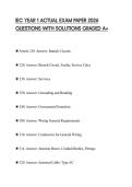 IEC YEAR 1 ACTUAL EXAM PAPER 2026 QUESTIONS WITH SOLUTIONS GRADED A&plus;