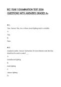 IEC YEAR 1 EXAMINATION TEST 2026 QUESTIONS WITH ANSWERS GRADED A&plus;