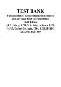 Fundamentals of Periodontal Instrumentation & Advanced Root Instrumentation&comma; 9th Edition &vert; 2026&sol;2027 Complete Test Bank