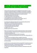 MENTAL HEALTH EXAM WITH ALL POSSIBLE QUESTIONS AND CORRECT SOLUTIONS