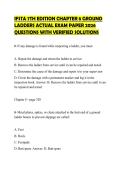 IFSTA 7TH EDITION CHAPTER 8 GROUND LADDERS ACTUAL EXAM PAPER 2026 QUESTIONS WITH VERIFIED SOLUTIONS