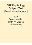 GRE Psychology Subject Test PDF &vert; Practice Questions & Study Guide