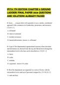 IFSTA 7TH EDITION CHAPTER 8 GROUND LADDERS FINAL PAPER 2026 QUESTIONS AND SOLUTIONS ALREADY PASSED