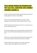 IFSTA DRIVER OPERATOR EXAMINATION TEST 2026 FULL QUESTIONS AND CORRECT ANSWERS GRADED A&plus;