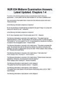 NUR 634 Midterm Examination Answers&period; Latest Updated&period; Chapters 1-4