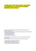 ATI MED-SURG TEST BANK 2026&sol;2027 QUESTIONS AND ANSWERS PLUS RATIONALES &lpar;VERIFIED ANSWERS LATEST UPDATE