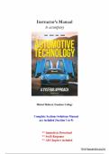 Solution Manual For Automotive Technology&comma; A Systems Approach&comma; 4th Canadian Edition by Erjavec