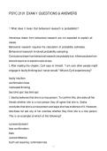PSYC 2101 EXAM 1 QUESTIONS & ANSWERS
