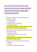 New Jersey Aerial Lift Operator Exam  Questions And Correct Answers &lpar;Verified  Answers&rpar; Plus Rationales 2026 Q&A &vert;  Instant Download Pdf 