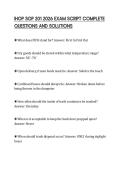 IHOP SOP 201 2026 EXAM SCRIPT COMPLETE QUESTIONS AND SOLUTIONS