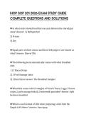 IHOP SOP 201 2026 EXAM STUDY GUIDE COMPLETE QUESTIONS AND SOLUTIONS