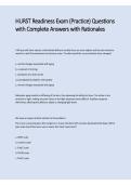 HURST Readiness Exam &vert; 2026&sol;2027 Practice Questions & Complete Answers with Rationales