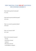 NSPN 7100 FINAL EXAM 2026-2027 QUESTIONS AND ANSWERS GRADED A&plus;