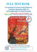 Complete Test Bank &mdash; Gerontological Nursing&comma; 10th Edition &mdash; Charlotte Eliopoulos &mdash; All Chapters Covered 1&ndash;36 &lpar;Latest Update&rpar;
