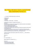 IEC Final Review Year 3 &vert; 2026&sol;2027 Questions & Answers Rated A&plus;