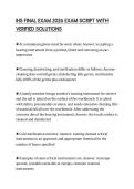 IHS FINAL EXAM 2026 EXAM SCRIPT WITH VERIFIED SOLUTIONS