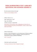 NURS 254 PEDIATRICS TEST 1 &lpar;2026-2027&rpar; QUESTIONS AND ANSWERS GRADED A&plus;