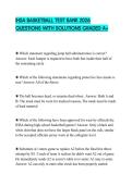 IHSA BASKETBALL TEST BANK 2026 QUESTIONS WITH SOLUTIONS GRADED A&plus;