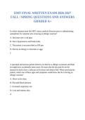 EMT FINAL WRITTEN EXAM 2026-2027 FALL &sol; SPRING QUESTIONS AND ANSWERS GRADED A&plus;
