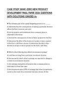 CASE STUDY BANC-ZERO NEW PRODUCT DEVELOPMENT FINAL PAPER 2026 QUESTIONS WITH SOLUTIONS GRADED A&plus;