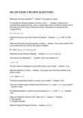 MA 305 EXAM 3 REVIEW QUESTIONS