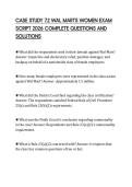 CASE STUDY 7&period;2 WAL MARTS WOMEN EXAM SCRIPT 2026 COMPLETE QUESTIONS AND SOLUTIONS