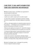 CASE STUDY 7&period;2 WAL MARTS WOMEN STUDY GUIDE 2026 QUESTIONS AND RATIONALES