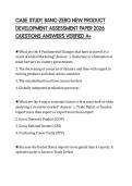 CASE STUDY BANC-ZERO NEW PRODUCT DEVELOPMENT ASSESSMENT PAPER 2026 QUESTIONS ANSWERS VERIFIED A&plus;