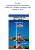 Test bank for essentials of accounting for governmental and not for organizations 15th edition by paul copley