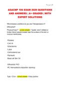 AGACNP 106 EXAM 2026 QUESTIONS  AND ANSWERS &vert; A&plus; GRADED &vert; WITH  EXPERT SOLUTIONS 