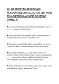 CFI 100 CERTIFYING OFFICER AND ACCOUNTABLE OFFICIAL ACTUAL TEST PAPER 2026 QUESTIONS ANSWERS SOLUTIONS GRADED A&plus;