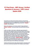 P1 Final Exam &ndash; EMT Airway &vert; Verified Questions & Answers &vert; 100&percnt; Latest Update 2026