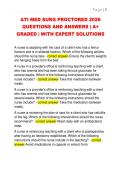 ATI MED SURG PROCTORED 2026  QUESTIONS AND ANSWERS &vert; A&plus;  GRADED &vert; WITH EXPERT SOLUTIONS 