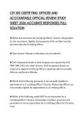 CFI 100 CERTIFYING OFFICER AND ACCOUNTABLE OFFICIAL REVIEW STUDY SHEET 2026 ACCURATE RESPONSES FULL SOLUTION