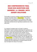 BSG COMPREHENSIVE FINAL  EXAM 2026 QUESTIONS AND  ANSWERS &vert; A&plus; GRADED &vert; WITH  EXPERT SOLUTIONS