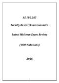 AS&period;180&period;203 Faculty Research in Economics Midterm Exam Review 2026 &lpar;Qns & Ans&rpar;&period;