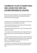 CHAMBERLAIN COLLEGE OF NURSING NR566 WEEK 6 REVIEW STUDY SHEET 2026 ACCURATE RESPONSES FULL SOLUTION