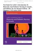 Test Bank For Leifer's Introduction To Maternity And Pediatric Nursing In Canada &comma; 2nd Edition&comma; By Lisa Keenan-Lindsay &comma; All Chapters 1-33&vert; Latest 2026