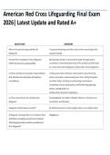 Redcross Lifeguard Test Final Exam &lpar;Latest 2025 &sol; 2026 Update&rpar; Real Questions and Verified Answers &vert; 100&percnt; Correct &vert; Already Graded A&plus;&period;