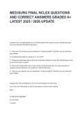 Med-Surg Final NCLEX &vert; 2026&sol;2027 Questions & Correct Answers Graded A&plus;