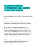 IICL CONTAINER INSPECTOR'S COMPREHENSIVE EXAM 2026 QUESTIONS WITH SOLUTIONS GRADED A&plus;