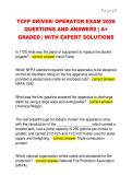 TCFP DRIVER&sol; OPERATOR EXAM 2026  QUESTIONS AND ANSWERS &vert; A&plus;  GRADED &vert; WITH EXPERT SOLUTIONS 
